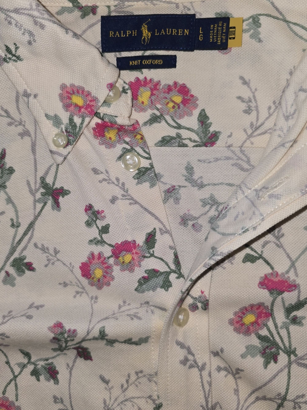 Polo Ralph Lauren Floral Cotton Oxford Button Down Shirt Women’s Large - Picture 5 of 7